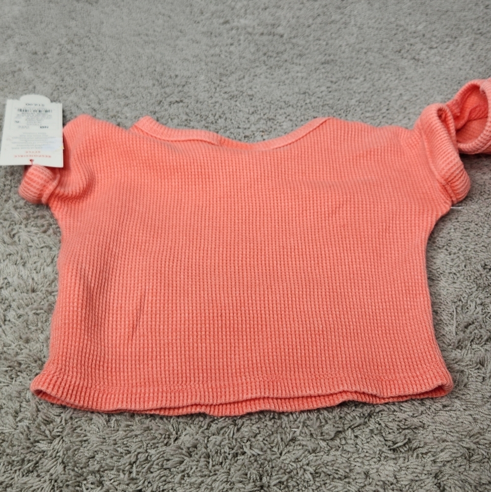 Baby Solid Top & Bottom Set - Cat & Jack Orange Newborn - Picture 14 of 14